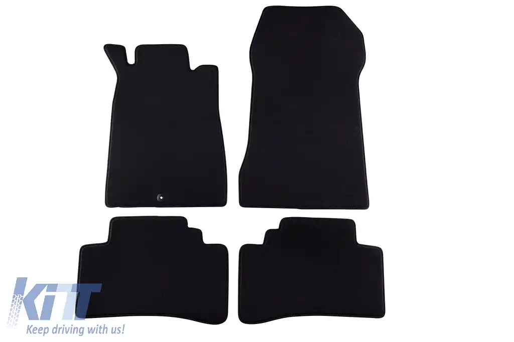 Mochete textile cu trei straturi potrivite pentru Mercedes CLK C208 1997-2002, set de 4 bucăți, negru