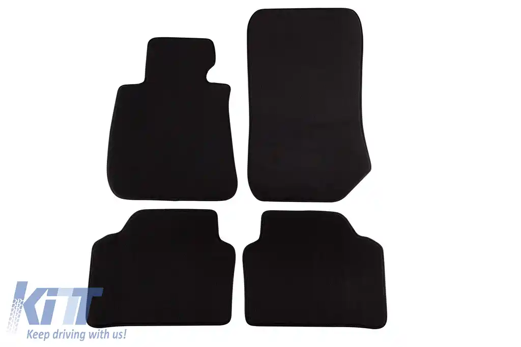 Mochete textile cu trei straturi potrivite pentru BMW Seria 3 E90 sedan, E91 touring 2005-2012, set de 4 bucăți, negru