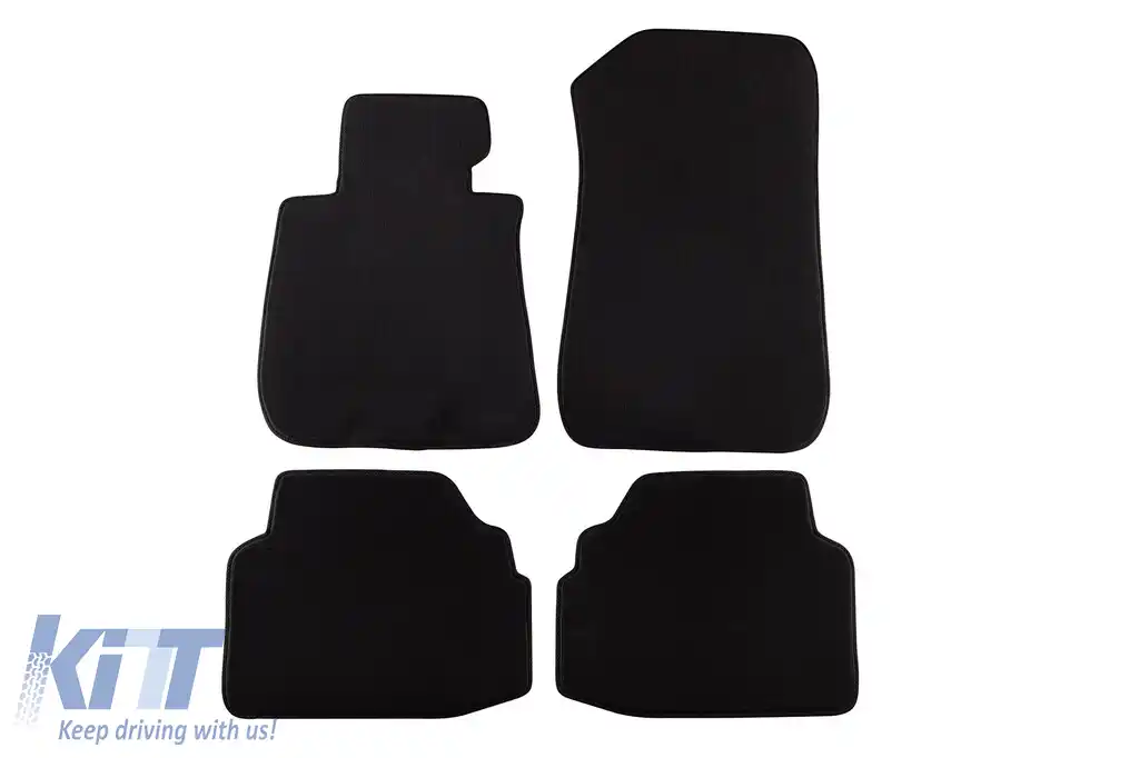Mochete textile cu trei straturi potrivite pentru BMW Seria 3 E92 Coupe 2006-2013, set de 4 bucăți, negru