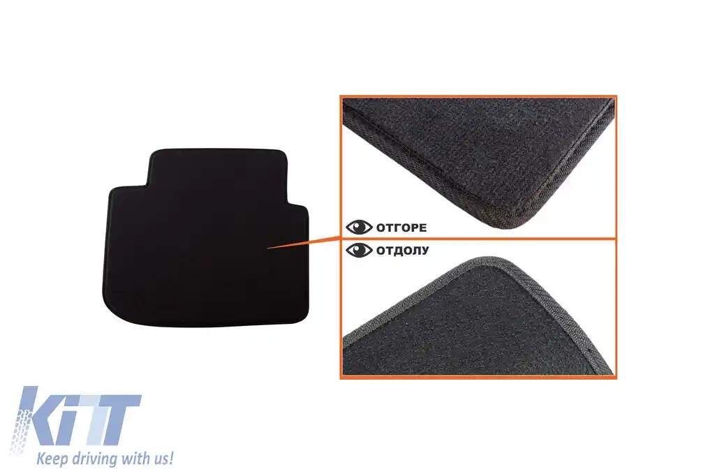 Mochete textile cu trei straturi potrivite pentru Honda Civic 1999-2001, 3 uși, set de 4 bucăți, negru-image-6241715