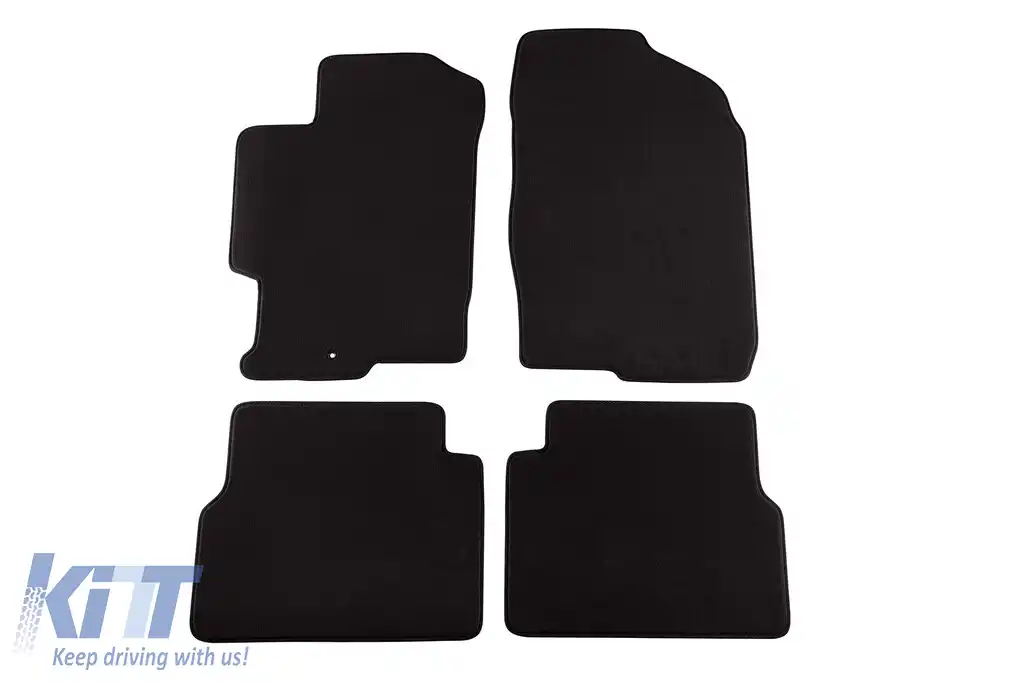 Mochete textile cu trei straturi potrivite pentru Mazda 6 2002-2008, set de 4 bucăți, negru