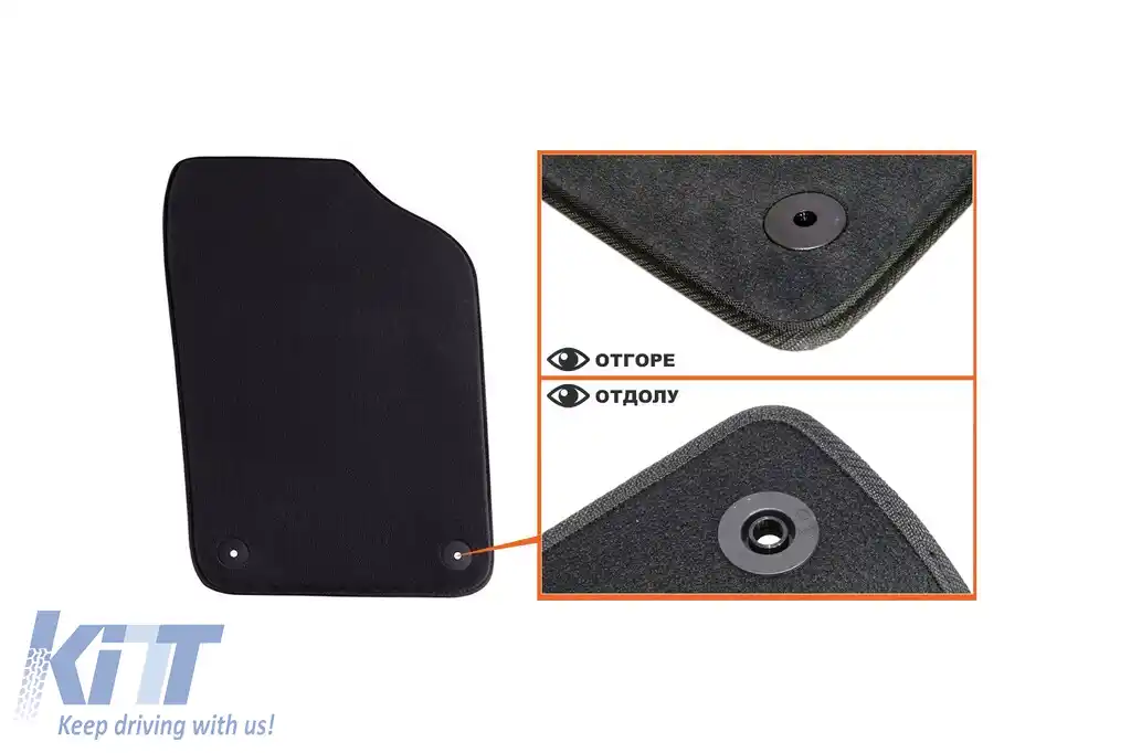 Mochete textile cu trei straturi potrivite pentru Seat Ibiza, Ibiza CT 2008-2017, set de 4 bucăți, negru-image-6241795