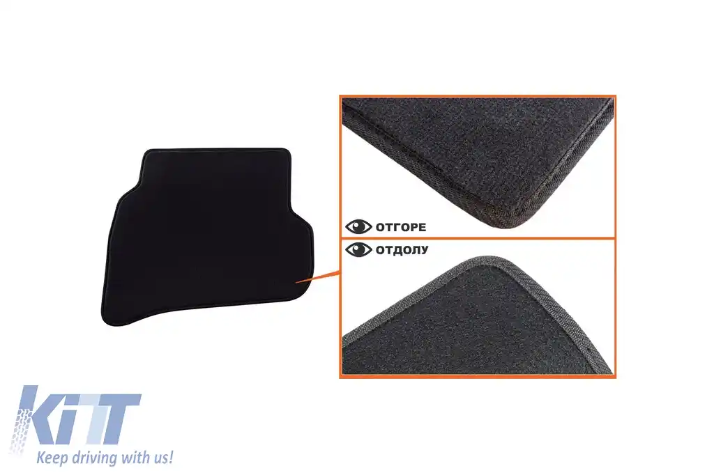 Mochete textile cu trei straturi potrivite pentru Seat Ibiza, Ibiza CT 2008-2017, set de 4 bucăți, negru-image-6241796