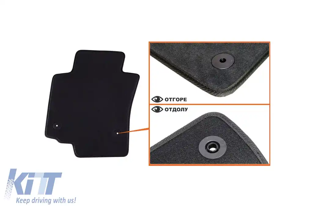 Mochete textile cu trei straturi potrivite pentru Seat Leon 2008-2012, cu clipsuri rotunde, set de 4 bucăți, negru-image-6241801