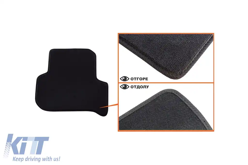 Mochete textile cu trei straturi potrivite pentru Seat Leon 2008-2012, cu clipsuri rotunde, set de 4 bucăți, negru-image-6241803