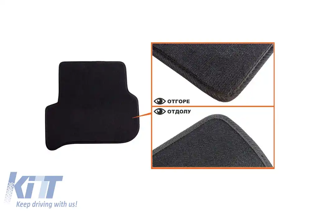 Mochete textile cu trei straturi potrivite pentru Seat Leon 2008-2012, cu clipsuri rotunde, set de 4 bucăți, negru-image-6241804