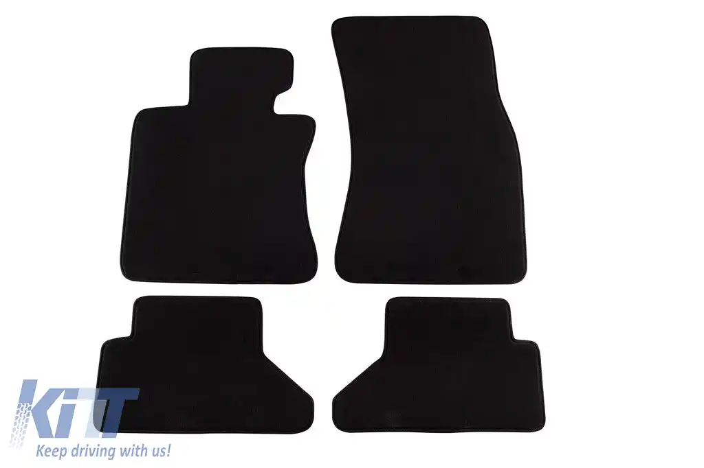 Mochete textile cu trei straturi potrivite pentru BMW Seria 6 E64 Cabriolet 2004-2011, set de 4 bucăți, negru