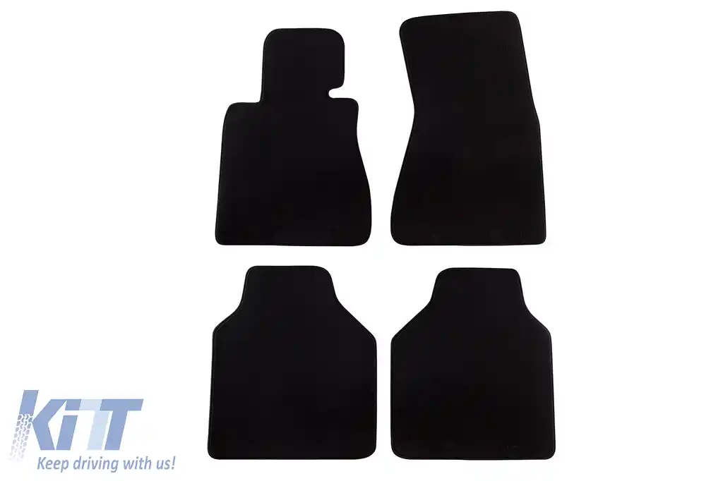Mochete textile cu trei straturi potrivite pentru BMW Seria 7 E66 2002-2008 cu ampatament lung, set de 4 bucăți, negru
