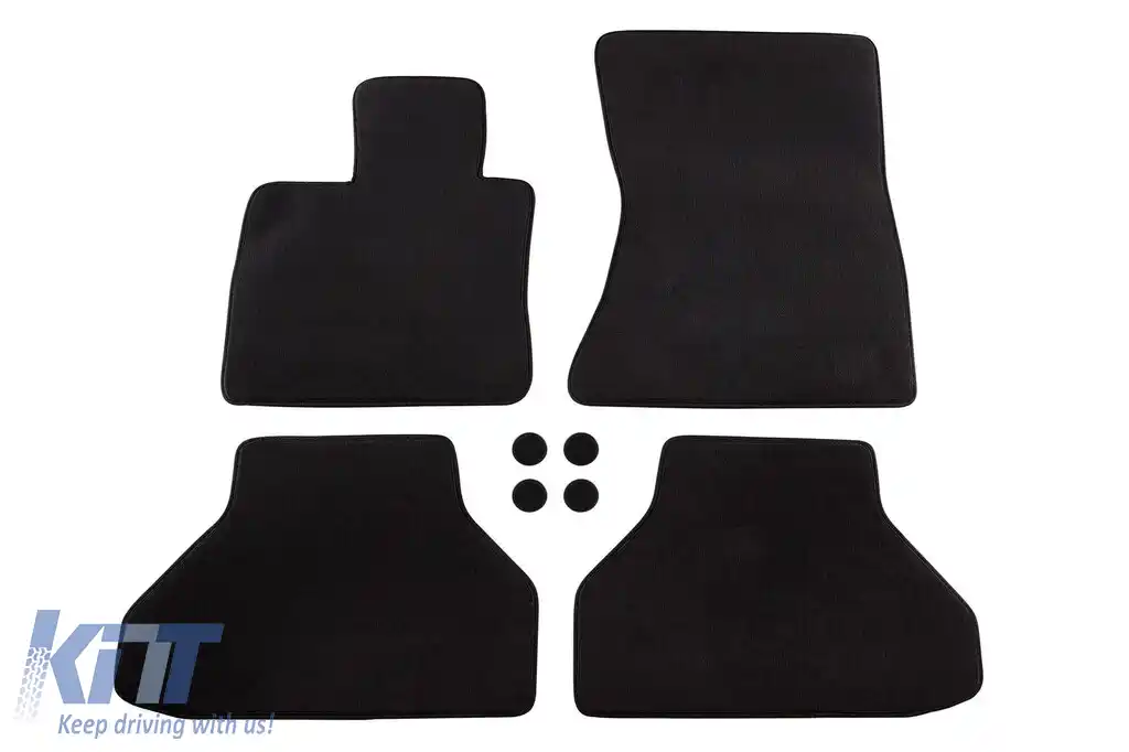Mochete textile cu trei straturi potrivite pentru BMW X6 E71 2008-2014, set de 4 bucăți, negru
