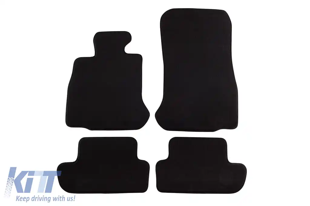 Mochete textile cu trei straturi potrivite pentru BMW Seria 6 F12 Cabrio, F13 Coupe 2011-2018, set de 4 piese, negru