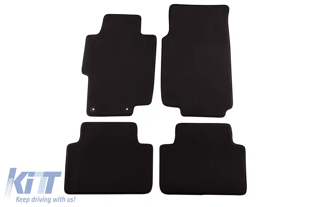 Mochete textile cu trei straturi potrivite pentru Honda Accord sedan, break 2003-2008, set de 4 bucăți, negru