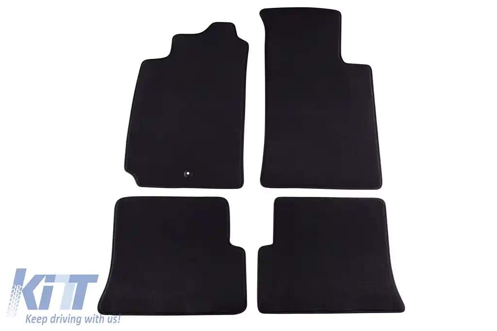 Mochete textile cu trei straturi potrivite pentru Renault Megane Coach Cabrio 1996-2002, 3 uși, set de 4 bucăți, negru