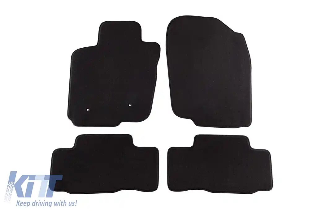Mochete textile cu trei straturi potrivite pentru Toyota Rav4 2006-2013, 5 uși, set de 4 bucăți, negru