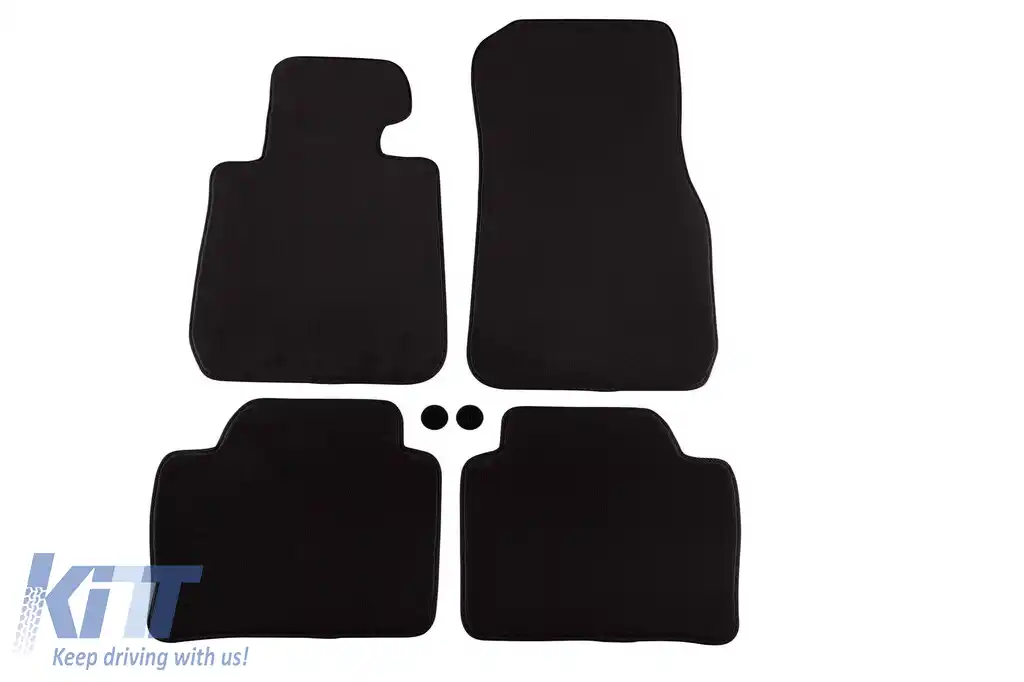 Mochete textile cu trei straturi potrivite pentru BMW Seria 3 F30 sedan, F31 touring 2012-2019, set de 4 bucăți, negru
