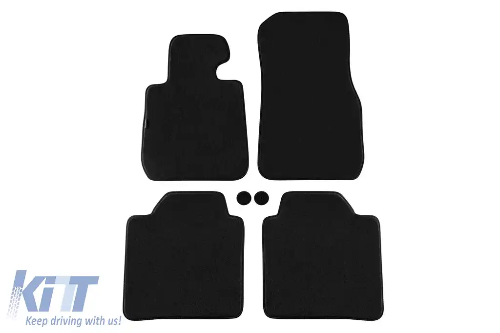 Mochete textile cu trei straturi potrivite pentru BMW Seria 3 F34 GT 2013-2019, set de 4 bucăți, negru