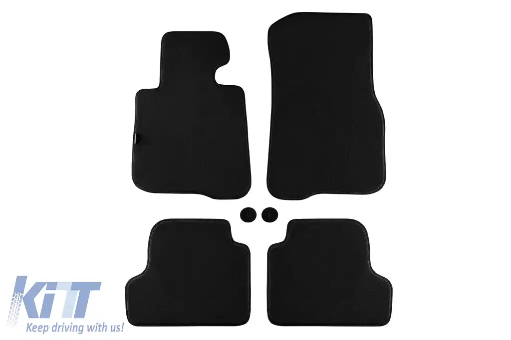 Mochete textile cu trei straturi potrivite pentru BMW Seria 4 F32 Coupe 2013-2020, set de 4 bucăți, negru