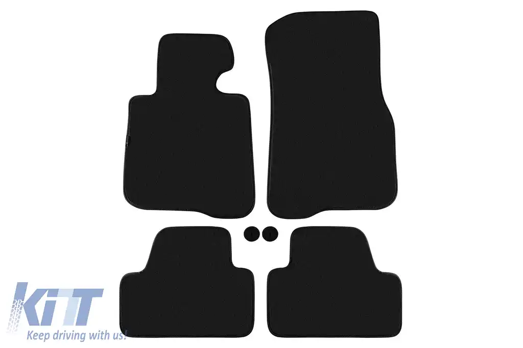 Mochete textile cu trei straturi potrivite pentru BMW Seria 4 F33 Cabrio după 2014, set de 4 bucăți, negru