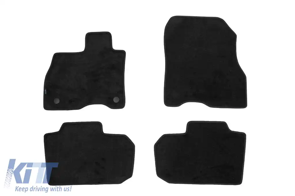 Mochete textile cu trei straturi potrivite pentru Nissan Leaf după 2018, set de 4 bucăți, negru