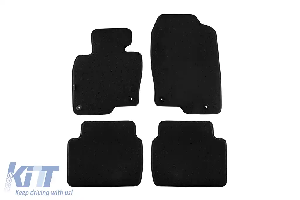 Mochete textile cu trei straturi potrivite pentru Mazda CX-5 după 2017, set de 4 bucăți, negru