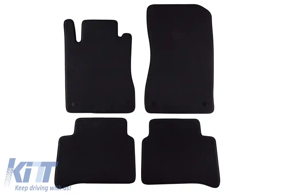 Mochete textile cu trei straturi potrivite pentru Mercedes CLS C219 2004-2010, set de 4 bucăți, negru