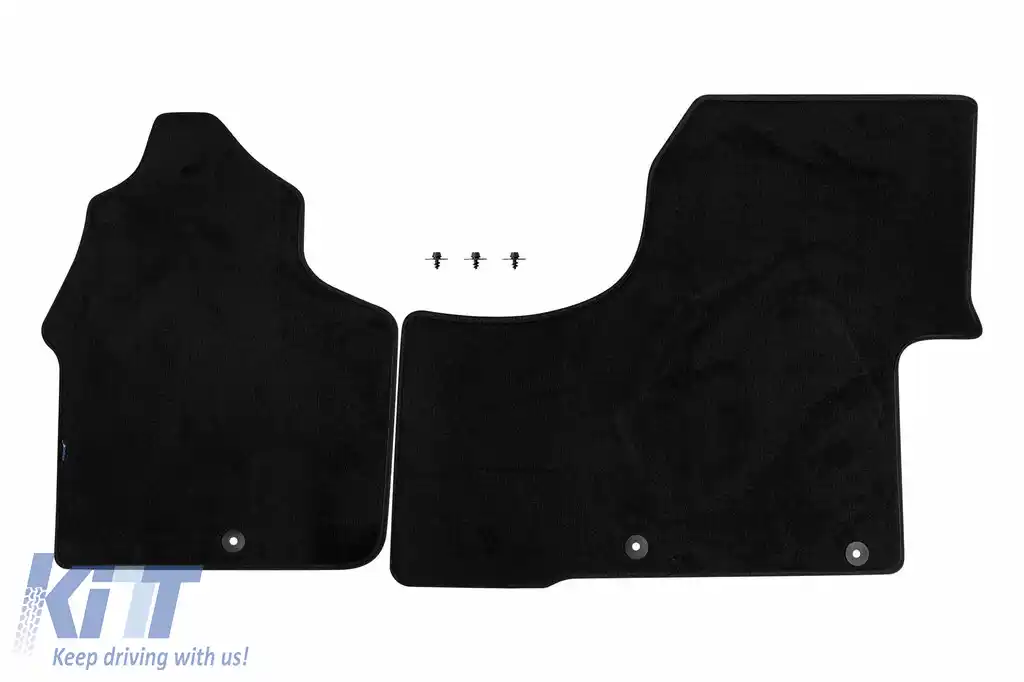 Mochete textile cu trei straturi potrivite pentru Mercedes Sprinter 2006-2018, 2-3 locuri, set de 2 bucăți, negru