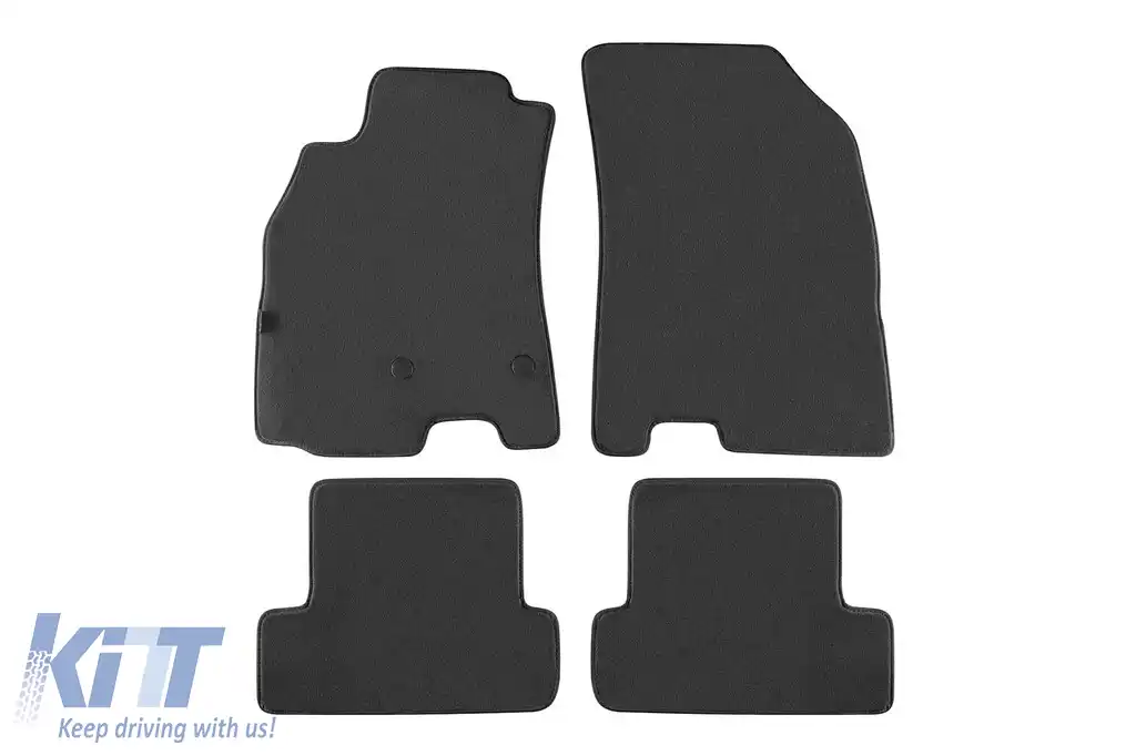 Mochete textile cu trei straturi potrivite pentru Renault Megane III, Megane Coupe 2008-2015, set de 4 bucăți, negru