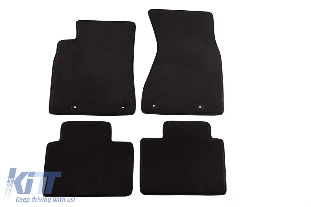 Mochete textile cu trei straturi potrivite pentru Audi A8, A8 Quattro 1999-2002, set de 4 bucăți, negru