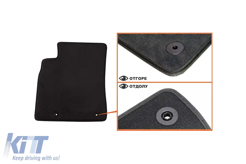 Mochete textile cu trei straturi potrivite pentru Audi A8, A8 Quattro 1999-2002, set de 4 bucăți, negru-image-6242199
