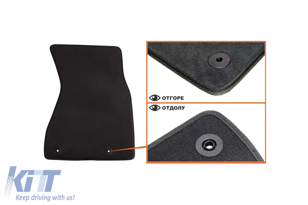 Mochete textile cu trei straturi potrivite pentru Audi A8, A8 Quattro 1999-2002, set de 4 bucăți, negru-image-6242200