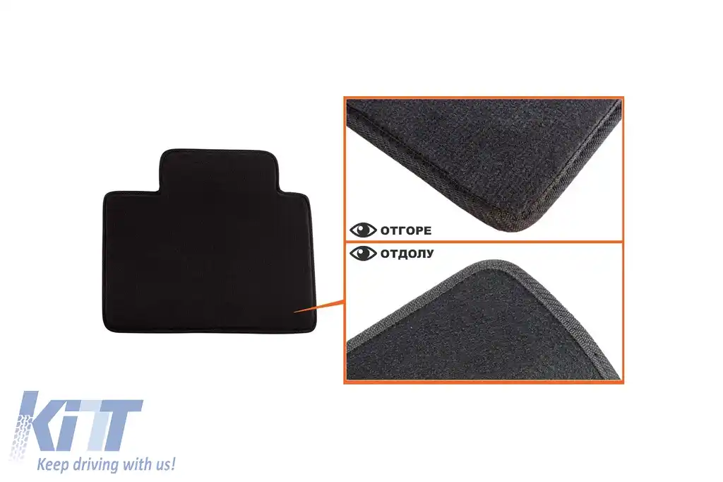 Mochete textile cu trei straturi potrivite pentru Audi A8, A8 Quattro 1999-2002, set de 4 bucăți, negru-image-6242202