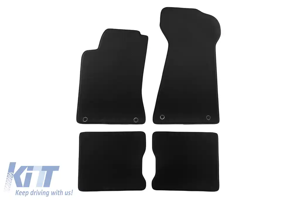Mochete textile cu trei straturi potrivite pentru Audi 80 sedan, coupe, break 1991-1995, set de 4 bucăți, negru