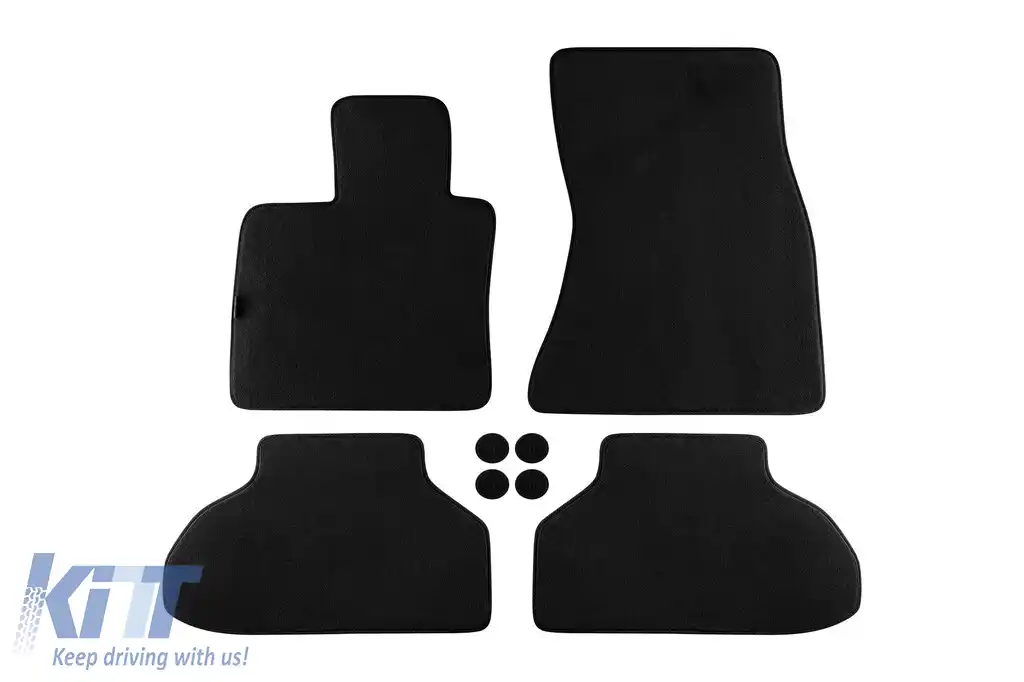 Mochete textile cu trei straturi potrivite pentru BMW X6 F16 2014-2019, set de 4 bucăți, negru