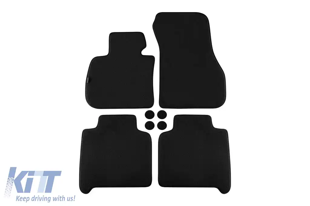 Mochete textile cu trei straturi potrivite pentru BMW Seria 2 F46 GT după 2015, set de 4 bucăți, negru
