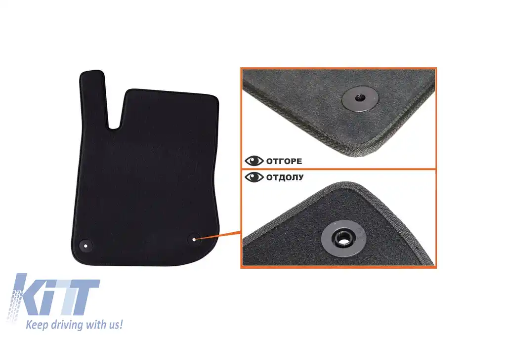 Mochete textile cu trei straturi potrivite pentru Peugeot 208 2012-2019, 2008 2013-2019, set de 4 bucăți, negru-image-6242416