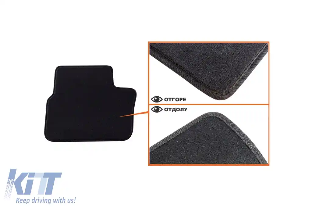 Mochete textile cu trei straturi potrivite pentru Peugeot 208 2012-2019, 2008 2013-2019, set de 4 bucăți, negru-image-6242418