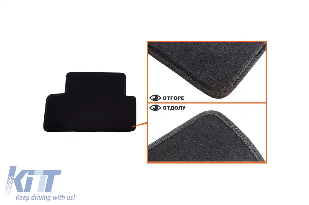 Mochete textile cu trei straturi potrivite pentru Peugeot 308 2013-2021, set de 4 bucăți, negru-image-6242425