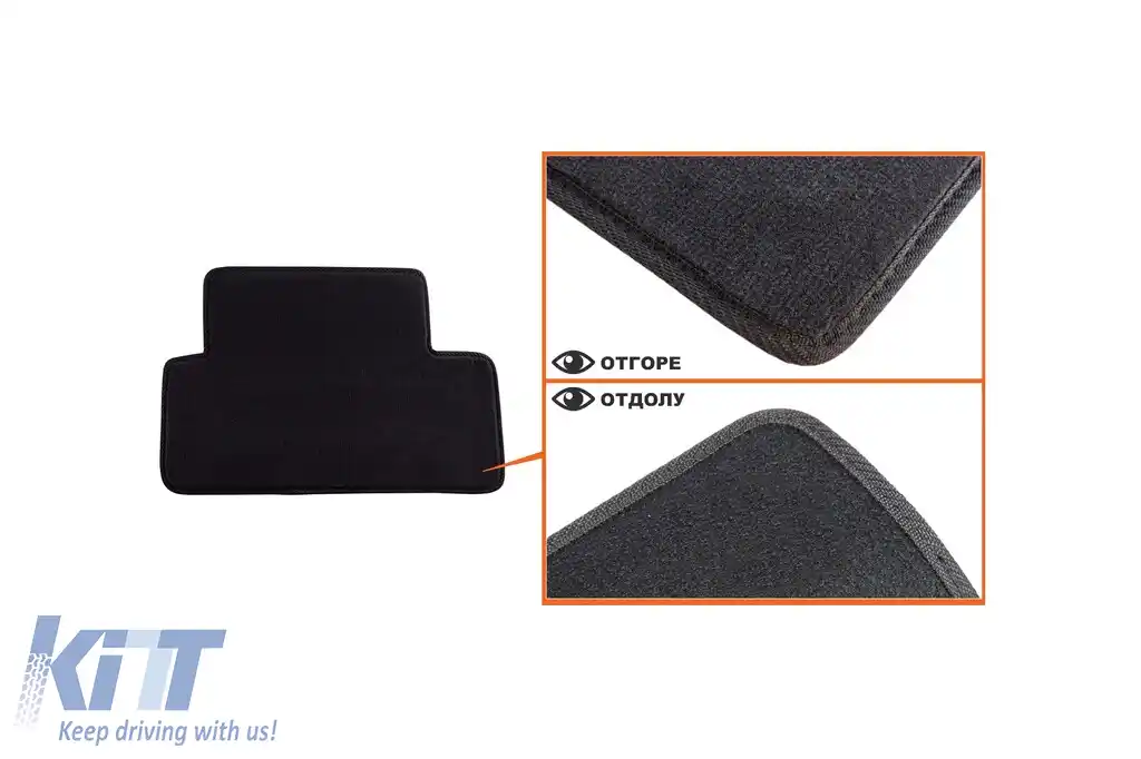 Mochete textile cu trei straturi potrivite pentru Peugeot 308 2013-2021, set de 4 bucăți, negru-image-6242426