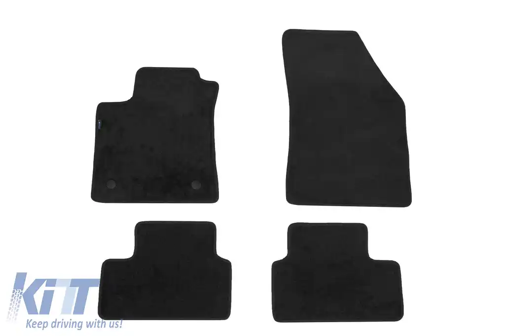 Mochete textile cu trei straturi potrivite pentru Renault Megane Kombi 2015-2022, set de 4 bucăți, negru