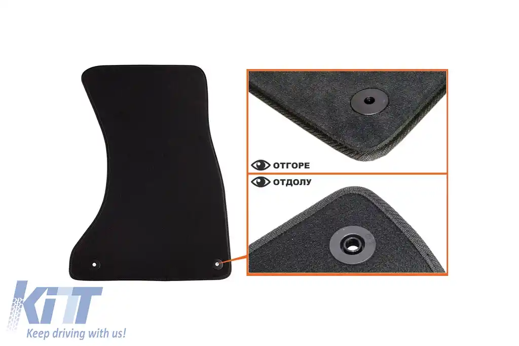 Mochete textile cu trei straturi potrivite pentru Audi A4 sedan, break 2007-2015, A4 Allroad, A5 Sportback 2009-2016, set de 4 bucăți, negru-image-6242776