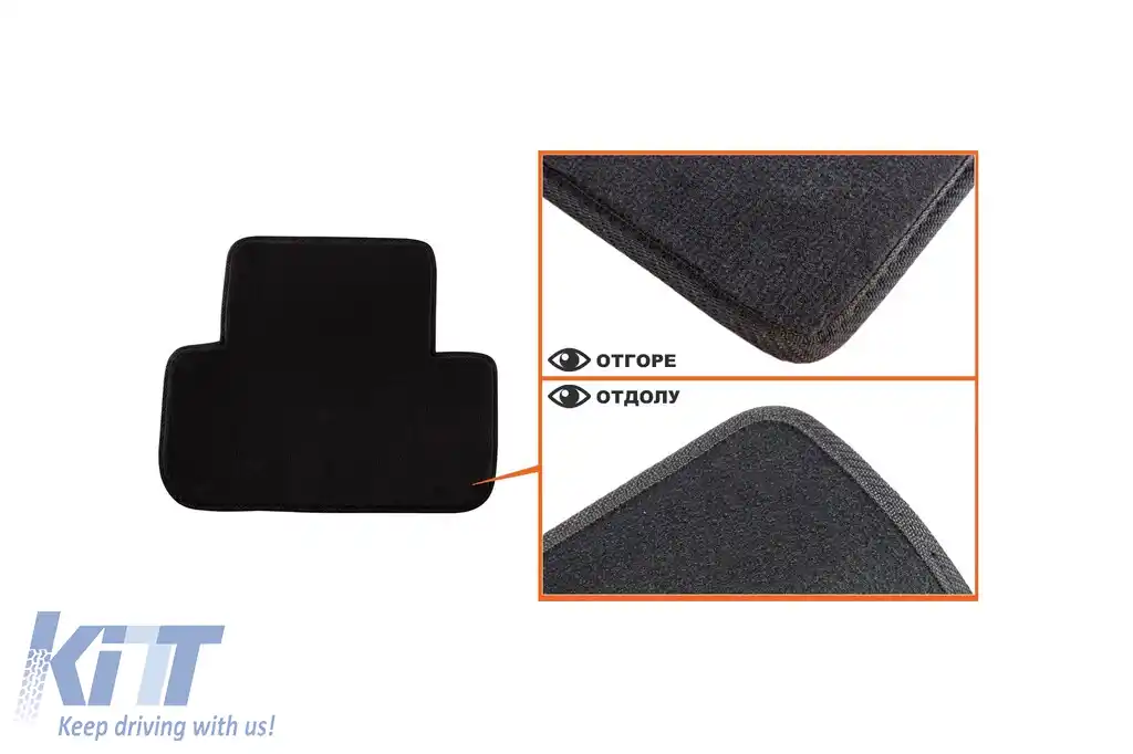 Mochete textile cu trei straturi potrivite pentru Audi A4 sedan, break 2007-2015, A4 Allroad, A5 Sportback 2009-2016, set de 4 bucăți, negru-image-6242778
