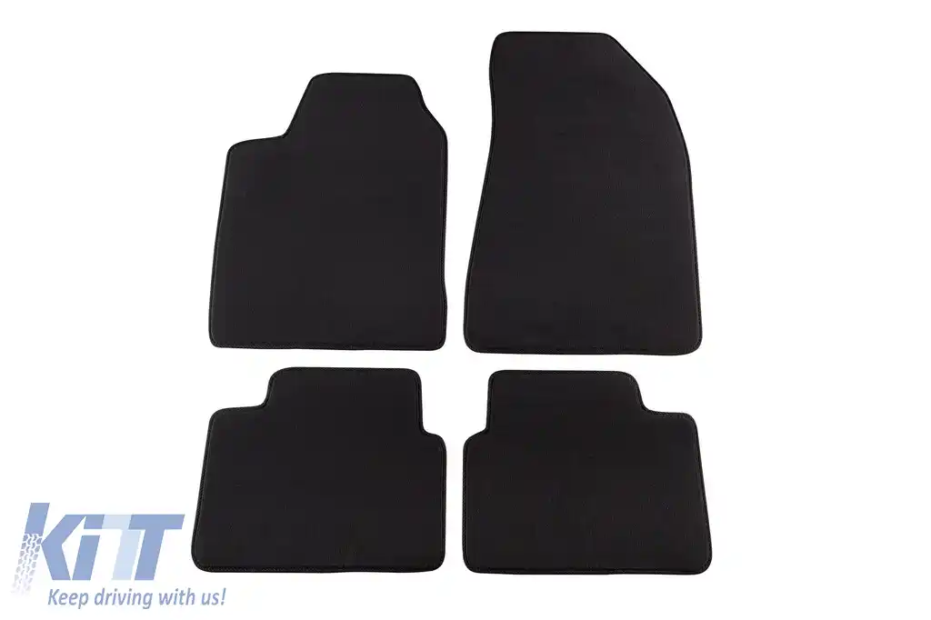 Mochete textile cu trei straturi, potrivite pentru Alfa Romeo Giulietta după 2010, set de 4 bucăți, negre