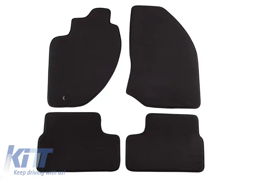 Mochete textile cu trei straturi, potrivite pentru Alfa Romeo 166 1998-2007, set de 4 bucăți, negru