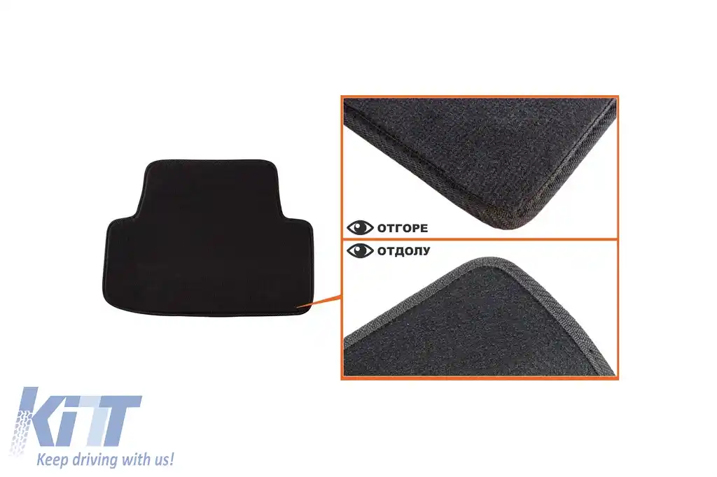 Mochete textile cu trei straturi, potrivite pentru VW Golf VI Combi 2009-2013, Golf VII Hatchback, Combi, Alltrack 2012-2019, Golf VIII după 2019, set de 4 bucăți, negru-image-6241480