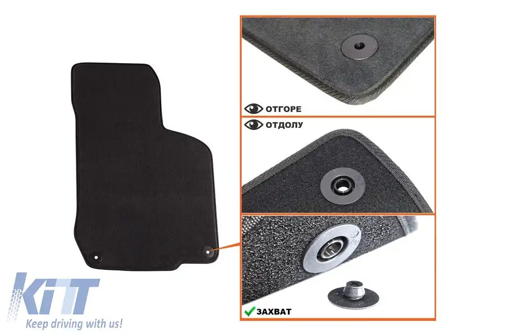 Mochete textile cu trei straturi, potrivite pentru Seat Toledo, Leon 1999-2005, set de 4 bucăți, negru-image-6241490
