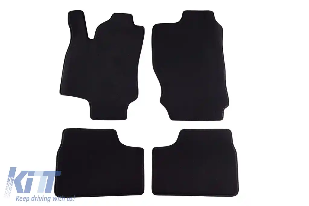 Mochete textile cu trei straturi, potrivite pentru Opel Astra G 1998-2004, coupe 2000-2001, set de 4 bucăți, negru