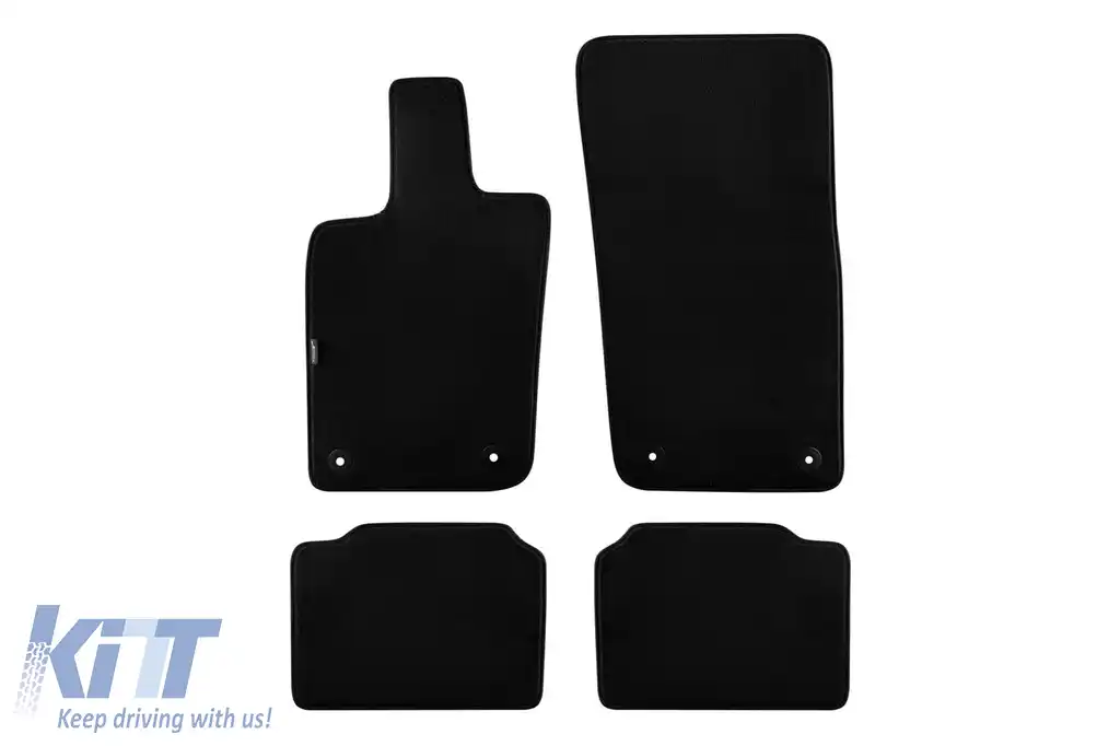 Mochete textile cu trei straturi, potrivite pentru Porsche Panamera, Panamera Sport Turismo după 2016, set de 4 bucăți, negru