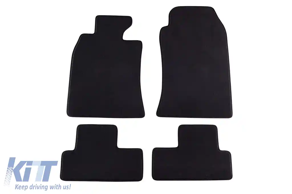 Mochete textile cu trei straturi, potrivite pentru Mini One, Cooper 2001-2006, set de 4 bucăți, negru