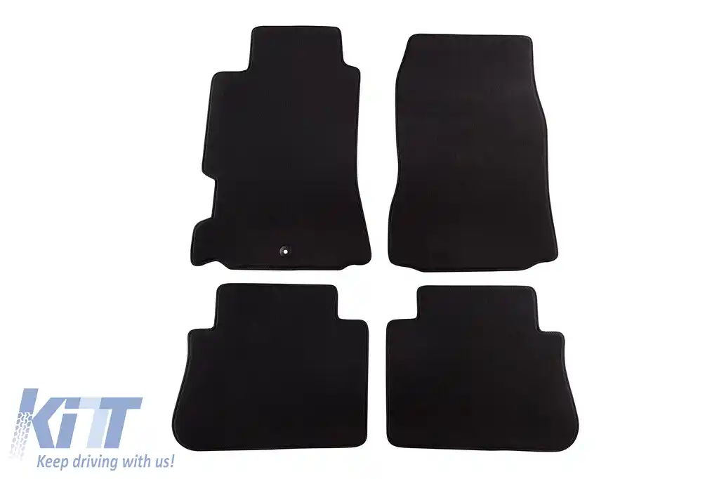 Mochete textile cu trei straturi, potrivite pentru Honda Legend 1997-2006, set de 4 bucăți, negre