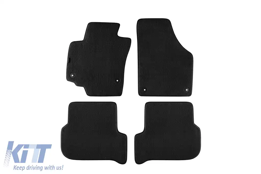 Mochete textile cu trei straturi, potrivite pentru Skoda Yeti 2009-2017, set de 4 bucăți, negre