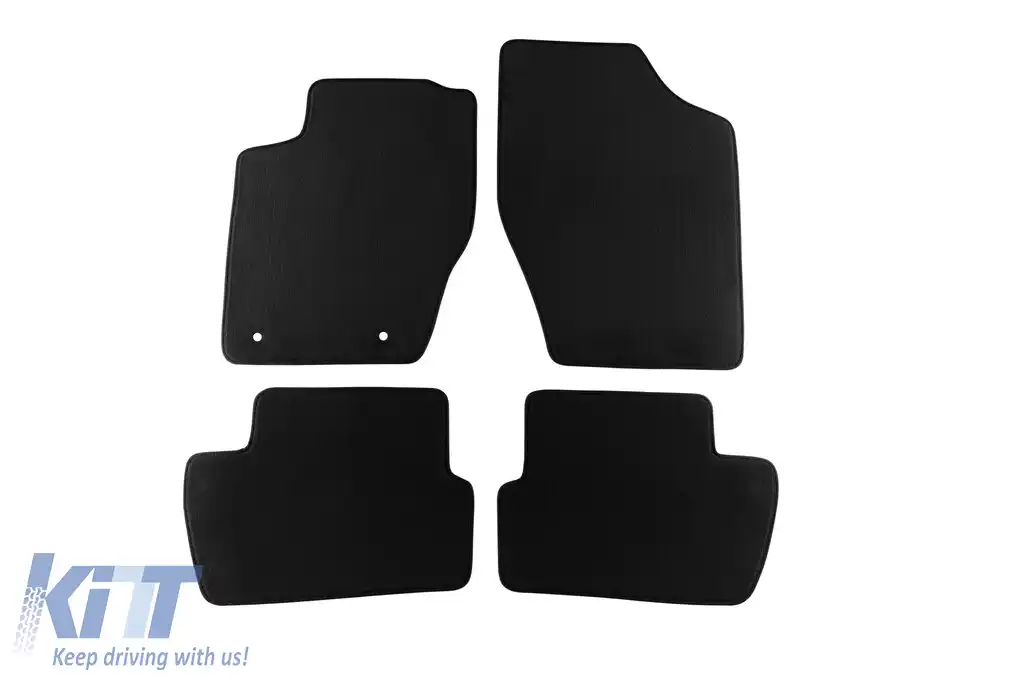 Mochete textile cu trei straturi, potrivite pentru CITROEN C4 2004-2010, set de 4 bucăți, negre